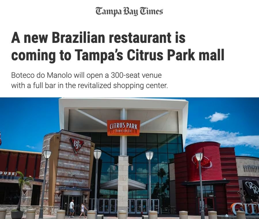 Reportagem do Tampa Bay Times sobre o Boteco do Manolo em Tampa